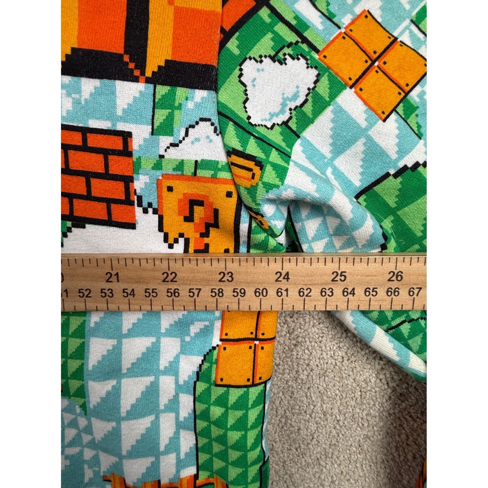 Nintendo Super Mario Bros All Over Print Zip Hoodie Mens Large World 1-1 Pixel - Picture 3 of 6